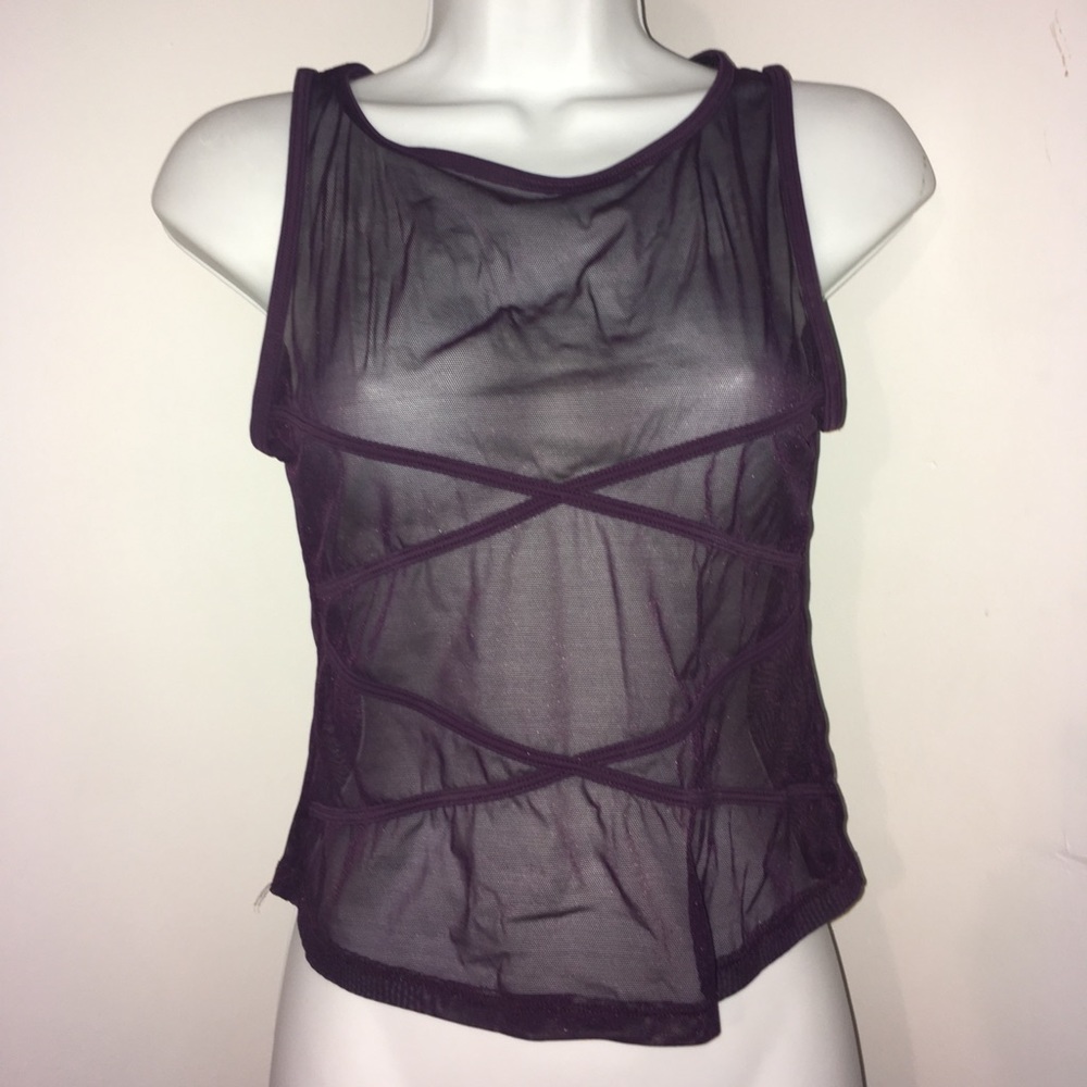 Ann Cole Collection Sheer Crop Top Size XS